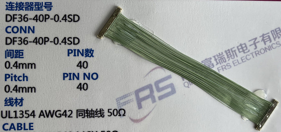 Микро- Pin коаксиала Awg40 30 к 40 собрание провода экрана двойника кабеля Pin LVDS