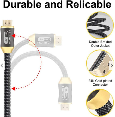 провод кабеля 30awg 4k 120hz Hdmi 2,1 ультра высокоскоростной Hdmi