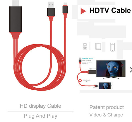 8 кабель сборки кабеля 1080p Pin 2m HDMI аудио к Hdmi на IPhone 13 13Plus